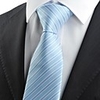 Kuss Krawatte New Gestreifte blaue JACQUARDWEBSTUHL Mens-Krawatte,  die formalen Hochzeits-Party-Geschenk-Anzug