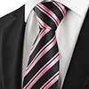 Kuss Krawatte New Gestreifte rosa Black Business Men Tie Krawatte Hochzeit Souvenirs