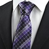 Kuss Krawatte New Purple Plaid Checked Bindung der Männer Anzug Krawatte formale Hochzeits-Souvenirs