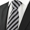 Kuss Krawatte New Striped Grau Schwarz Formal Herren-Krawatte,  Hochzeit Souvenirs