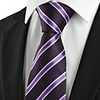 Kuss Krawatte New Striped Lila Schwarz Formal Herren-Krawatte,  Hochzeit Souvenirs