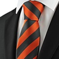 Kuss Krawatte New Striped Orange Schwarz Herren Anzug Krawatte Krawatte Hochzeit Souvenirs