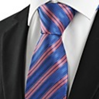 Kuss Krawatte New Striped Rose Pink Blau Herren-Krawatte,  Hochzeit Souvenirs