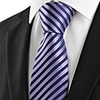 Kuss Krawatte New Striped Violet Schwarz-formale Männer-Krawatte,  Hochzeit Souvenirs