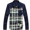 Kuwo All-Matched Freizeit Plaid Shirt