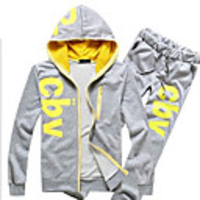 Kuwo beiläufige dünne Sport-Anzüge (Grau)