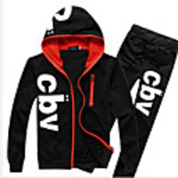 Kuwo beiläufige dünne Sport-Anzüge (Schwarz)