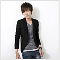 Kuwo beiläufiger dünner Blazer (Schwarz)