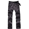 Kuwo Dual Belt Stil Casual Straight Pants (Grau)