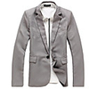 Kuwo Eine Schnalle Square Neck Blazer (Grau)