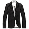 Kuwo Eine Schnalle Square Neck Blazer (Schwarz)