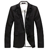 Kuwo Eine Schnalle Square Neck Blazer (Schwarz)
