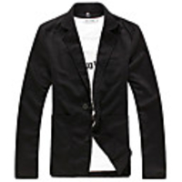 Kuwo Freizeit Slim-Fashion Blazer (Schwarz)