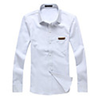 Kuwo Schlank Langarm-Shirt mit Ledertasche (weiß)