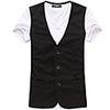 Kuwo Strick Beliebte Stilvolle Weste (Schwarz)