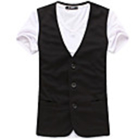 Kuwo Strick Beliebte Stilvolle Weste (Schwarz)