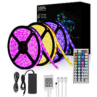KWB 15m Lichtsets 900 LEDs 5050 SMD 10mm RGB Wasserfest Fernbedienungskontrolle Schneidbar 12 V / IP65 / Abblendbar / Verbindbar / Für Fahrzeuge geeignet / Farbwechsel Lightinthebox