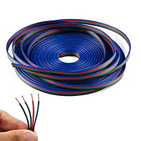 kwb 20m 4-pin rgb verlängerungskabel drahtseil für 5050 3528 farbwechsel flexible led streifenlicht Lightinthebox