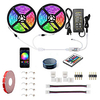 KWB 2x5M Lichtsets Leuchtbänder RGB Smart Lights 300 LEDs SMD5050 10mm 1 12V 6A Adapter 1Set Montagehalterung 1 set RGB Wasserfest APP-Steuerung Schneidbar 100-240 V / Verbindbar / Selbstklebend