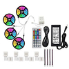 KWB 4x5M Lichtsets Leuchtbänder RGB Fernbedienungen 600 LEDs 5050 SMD 10mm 1 44Tastenfernbedienung 1x 1 zu 4 Kabelstecker 1Set Montagehalterung 1 set RGB Schneidbar Neues Design Dekorativ 12 V Lightinthebox