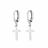 Kyerlyn zierliche Kreuzohrringe für Frauen 18 Karat vergoldet/versilbert Kreuz Huggie Creolen mit Charms einfaches Schmuckgeschenk Lightinthebox