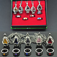 Kyoko Sakura Laterne Form Cosplay Halskette und Ring-Set (10 Stück)
