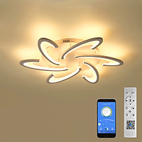 LED-Deckenleuchte modernes schwarz-weißes Acryl 3 6 12 Köpfe App-Steuerung mit Fernbedienung minimalistische Aluminiumleuchten für Büro Esszimmer Wohnzimmer 220-240V nur mit Fernbedienung dimmbar Lightinthebox