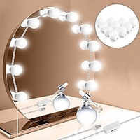 LED-Kosmetikspiegel 10 Glühbirnen Make-up-Fülllicht USB-Aufladung Make-up-Spiegel Glühbirne einstellbare Helligkeit Lichter Lightinthebox