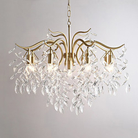 LED Pendelleuchte 70cm 90cm Kristall Kronleuchter Gold moderne Luxus Metall lackierte Oberflächen moderne Weihnachtsdekoration 110-120v 220-240v Lightinthebox