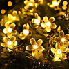 LED Solar Outdoor Lichterketten Hochzeitsdekoration 7m Kirschblüten wasserdichte Solar Lichterketten 50 LEDs Set Montagehalterung warmweiß RGB weiß blau Solar Outdoor Garten Nachtlicht Solarlicht Lightinthebox