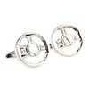 Lenkrad Muster Manschettenknöpfe (silber)