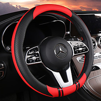 Lenkradbezüge Leder schwarz für universell alle Jahre Lightinthebox