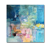 Ölgemälde handgemachte handgemalte Wandkunst modernes Messer Handwerk Malereiblaue abstrakte Dekoration Dekor gerollte Leinwand kein Rahmen ungedehnt Lightinthebox