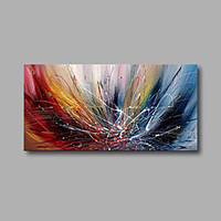 Ölgemälde handgemachte handgemalte Wandkunst zeitgenössische bunte abstrakte Hauptdekorationsdekor gestreckter Rahmen bereit zum Aufhängen 100cm 50cm Lightinthebox