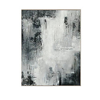 Ölgemälde handgemachte handgemalte Wandkunst zeitgenössische schwarze und weiße abstrakte Wohnkultur Dekor gerollte Leinwand kein Rahmen ungedehnt Lightinthebox