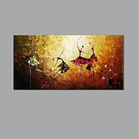 Ölgemälde handgemalt - abstrakt / Stillleben klassisch / Leinwand im europäischen Stil 100 x 50 cm Lightinthebox