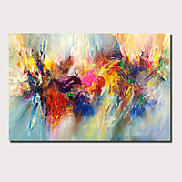 Ölgemälde handgemalt - abstrakte Landschaft zeitgenössische moderne gestreckte Leinwand Lightinthebox