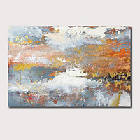 Ölgemälde handgemalt - abstrakte Landschaft zeitgenössische moderne gestreckte Leinwand Lightinthebox