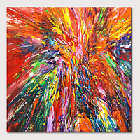 Ölgemälde handgemalt - abstrakte Landschaft zeitgenössische moderne gestreckte Leinwand Lightinthebox