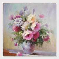 Ölgemälde handgemalte abstrakte florale / botanische moderne gestreckte Leinwand mit gestrecktem Rahmen