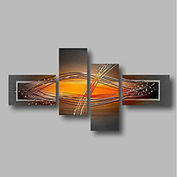 Ölgemälde handgemalte abstrakte Landschaft zeitgenössische Leinwand mit gestrecktem Rahmen Lightinthebox