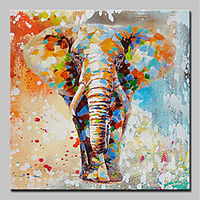 Ölgemälde handgemalte Cartoon Pop Art moderne Leinwand mit gestrecktem Rahmen Lightinthebox