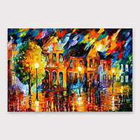 Ölgemälde handgemalte florale / botanische moderne gestreckte Leinwand mit gestrecktem Rahmen Lightinthebox