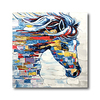 Ölgemälde handgemalte Leinwand abstrakte hochwertige Wandkunst modern gerollt ohne Rahmen Pop-Art-Pferde Lightinthebox
