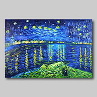 Ölgemälde handgemalte van Gogh abstrakte abstrakte Landschaft zeitgenössische moderne gestreckte Leinwand Lightinthebox