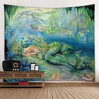 Ölgemälde Stil Wandteppich Josephine Kunst Dekor Decke Vorhang hängen zu Hause Schlafzimmer Wohnzimmer Dekoration Wand Meerjungfrau Lightinthebox