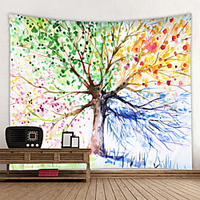 Ölgemälde Stil Wandteppich Kunst Dekor Decke Vorhang hängen zu Hause Schlafzimmer Wohnzimmer Dekoration Leben Baum Lightinthebox