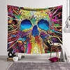 Ölgemälde Stil Wandteppich Kunst Dekor Decke Vorhang hängen zu Hause Schlafzimmer Wohnzimmer Dekoration Polyester Schädel bunt Lightinthebox