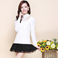 Mailljor Frauen eleganter Slim Fit Strick Shirt (weiß)