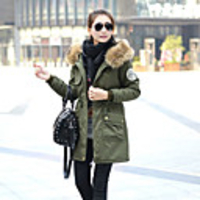 Mailljor Frauen Stilvolle Slim Fit dicken Mantel (Olive)